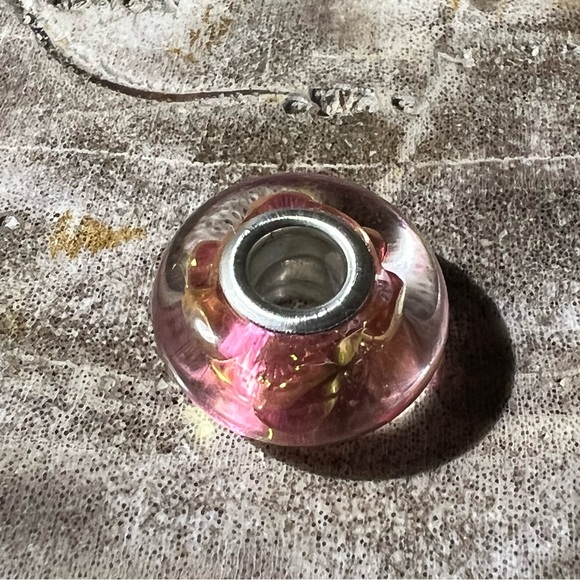 New Authentic Chamilia Murano- 24K Gold Collection Sunrise Gold Glass Bead Charm - Picture 7 of 7